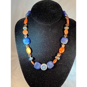 NWOT Handmade on Jewelry Wire Unique Bead Necklace 20”